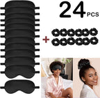 24Pcs Satin Eye Mask Silk Sleep Masks Silky Eyes Cover Blackout Blindfold - Image 2