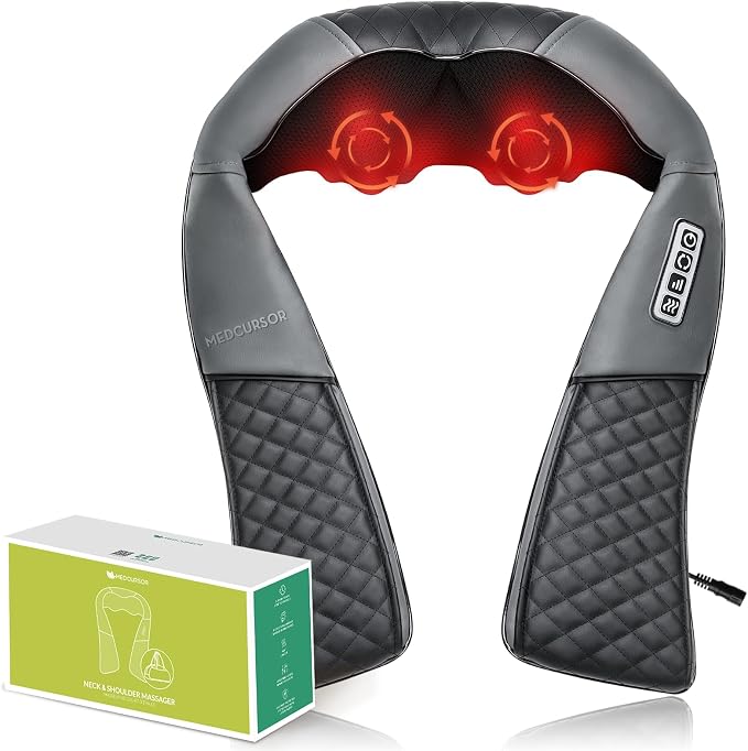 Medcursor Neck Massager, 2026 Upgraded, Portable Electric Shiatsu Back Massage by Medcursor