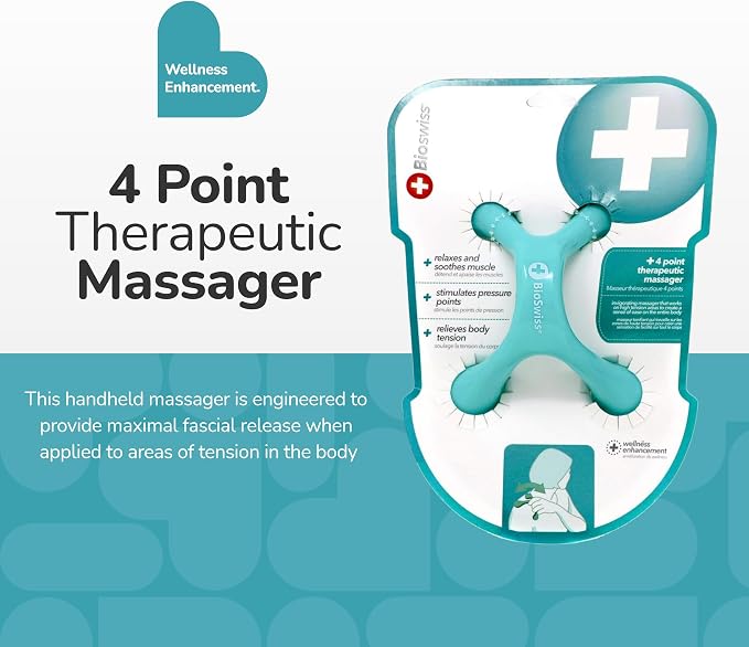 BioSwiss Handheld Full Body Massager, 4-Leg Pressure Point Massage Tool - Image 2