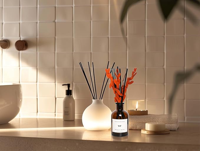 WEALD TRIBE Reed Diffuser Set for Bathroom Air Fresheners, Oil Diffuser Sticks - Image 5