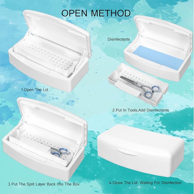 Plastic Sterilizing Tray, Tool sterilization box, Nail Tools Plastic - Image 6