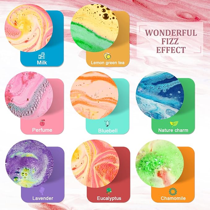 Bath Bomb Gift Set, Family Pack Mini Bath Bombs - Image 4