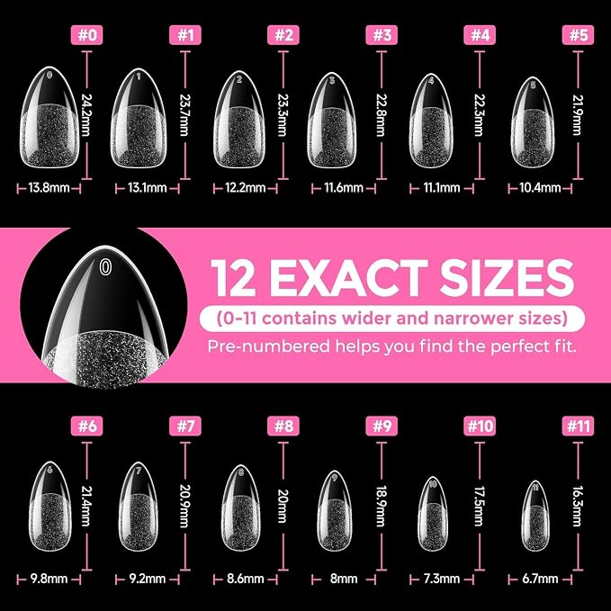 UNA GELLA Almond Nail Tips - Image 8