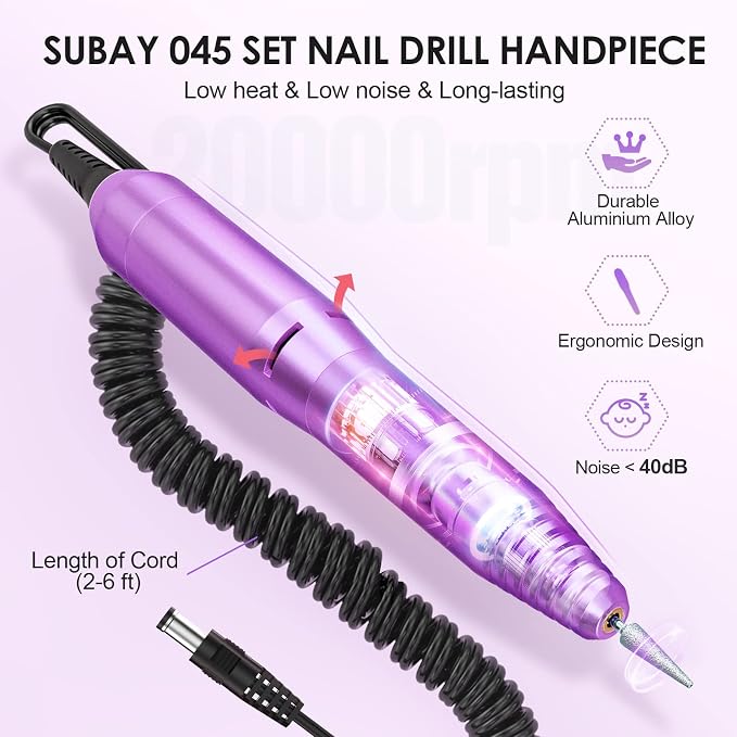 Subay Professional Finger Toe Nail Care Electric Nail Drill Machine Manicure - Image 3