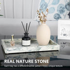 Real Natural Marble Tray for Bathroom, Kitchen and Desktop, Rectangle Genuine - Image 3