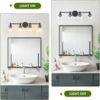 4-Light Bathroom Light Fixture Black Vanity Lights Over Mirror Modern Wall - Image 5