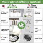 Zarbitta 3-Light Bathroom Light Fixtures, Brushed Nickel Vanity Light, - Image 2