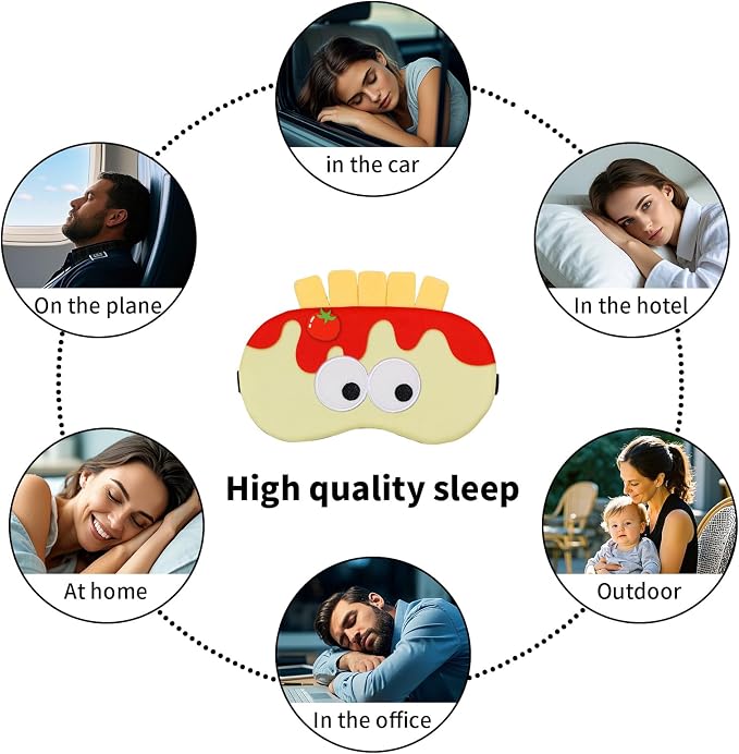 PERFECTSIGHT Sleep Eye Masks, Cute Sleep Eye Cover Lightweight Adjustable - Image 5