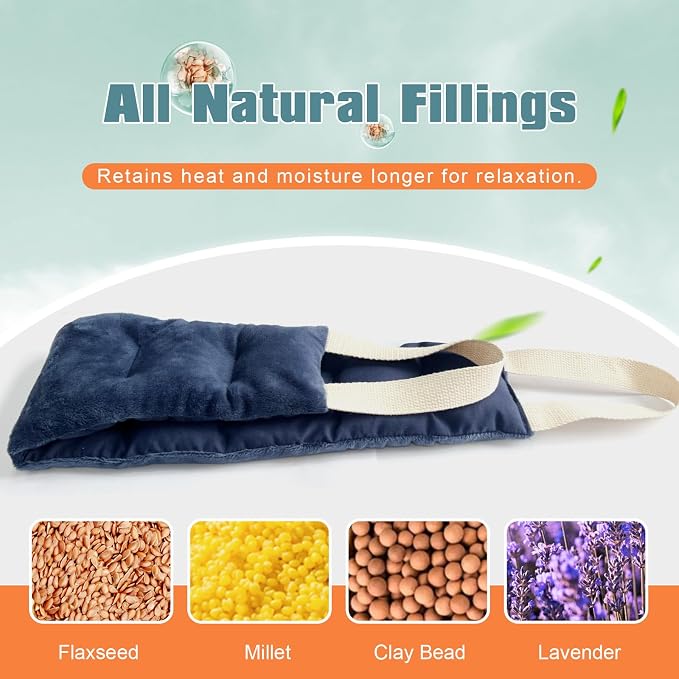 uncn Heating Pad for Neck Shoulders and Back Microwavable Wrap Weighted Neck - Image 3