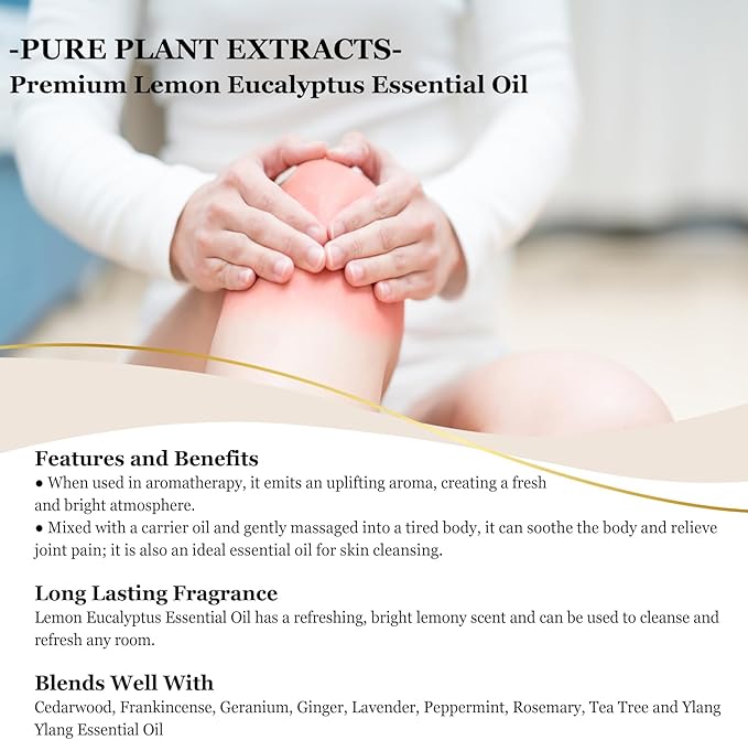 EUQEE Lemon Eucalyptus Essential Oil Pure Lemon Eucalyptus Oil, Large Capacity - Image 5
