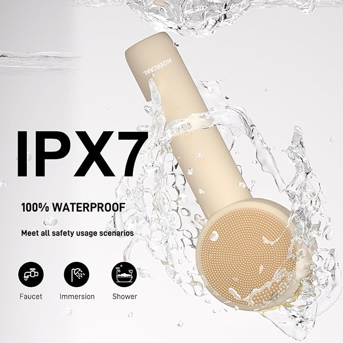Facial Cleansing Brush Electric – Rechargeable Silicone Face Scrubber, - Image 3