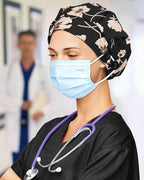 2 Pack Satin Lined Bouffant Scrub Caps - Image 4