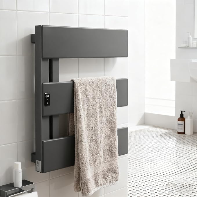 Verida Towel Warmer Rack, Support Hardwired and Plug-in, Wall-Mounted Electric - Image 5
