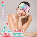 Cuffbow 6 Pack Plush Sleep Mask Set, Cute Plush Eye Masks - Image 4