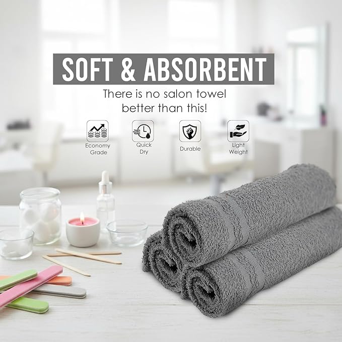 Hand Towels - Pack of 40, 16 x 27 Inches, 100% Cotton, Highly Absorbable - Image 7