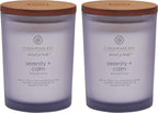 Chesapeake Bay Candle Scented Candles Serenity + Calm Medium Jar 2-Pack Perfect by ChesapeakeBayFragrance