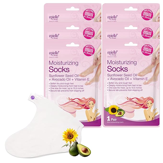Epielle Moisturizing Foot Mask 6 Pairs, Soften by Epielle