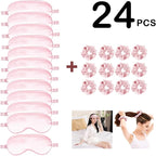 24Pcs Satin Eye Mask Silk Sleep Masks Silky Eyes Cover Blackout Blindfold - Image 2