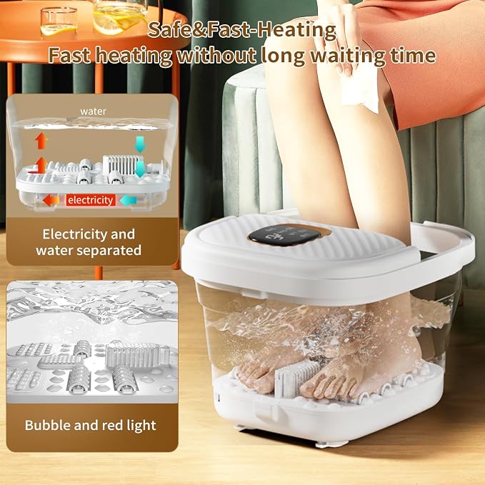 Collapsible Foot Spa with Heat, Foldable Foot Bath Massager with Temperature - Image 4