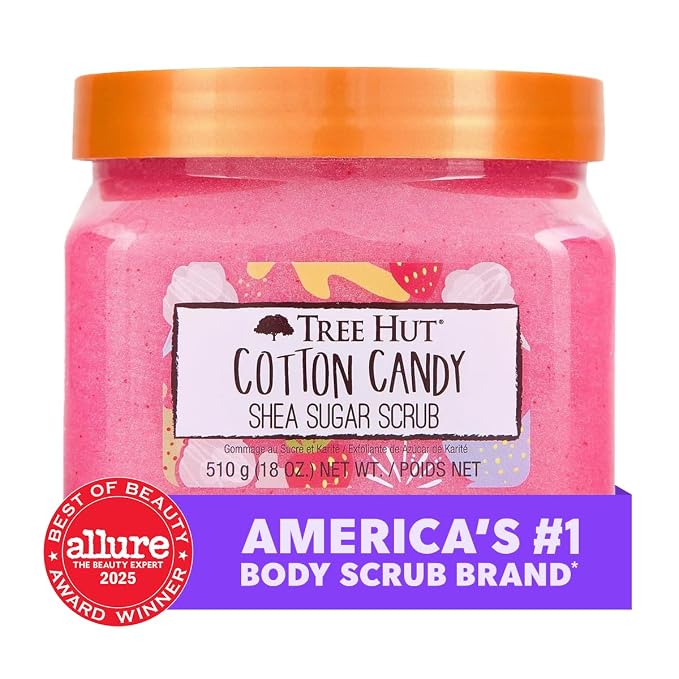Tree Hut Cotton Candy Shea Sugar Scrub, Exfoliating, Hydrating & Moisturizing - Image 5