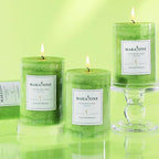 4 Pack Candied Citrus Scented Pillar Candles, Natural Essential Oils, 60H Long - Image 8