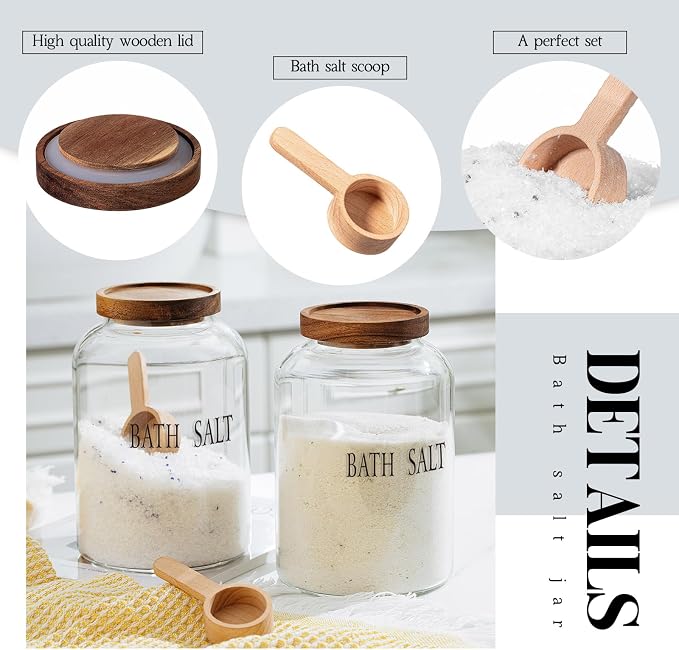 SiliFine 1 Sets 74 oz Large Bath Salt Container - Image 3