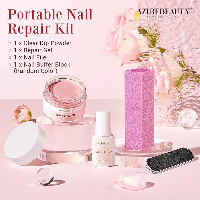 AZUREBEAUTY Nail Repair Kit for Broken Cracked Split Weak Nails, Emergency Easy - Image 7