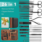 Nail Clippers Set, 26 Piece Manicure Set & Pedicure Kit, Stainless Steel - Image 8