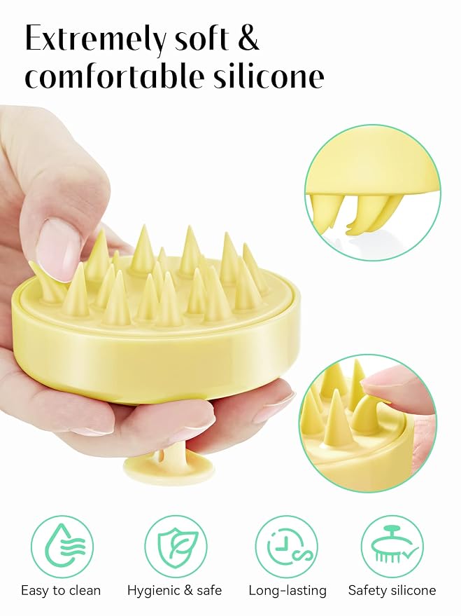 HEETA Scalp Massager with Soft Silicone Bristles - Image 3