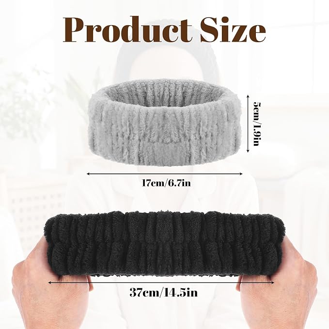 3PCS Skin Care Headband, Spa Headbands Makeup Head Band Headband - Image 3