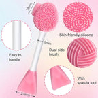 MUiiGOOD 2pcs Silicone Face Scrubber Round Pads Face Mask Brush Exfoliating Lip - Image 8