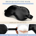 Silk Sleep Mask, Eye Mask for Sleep Women Men, Mulberry Sleeping Mask - Image 4