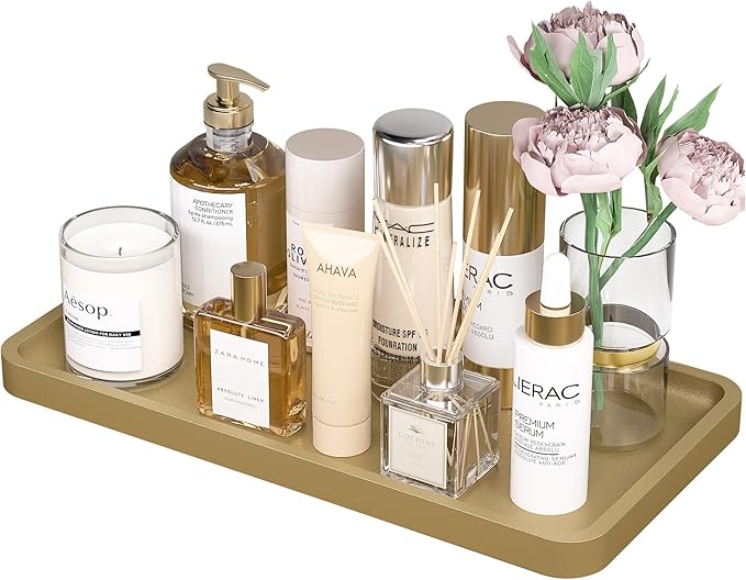 Weenson Gold Bathroom Vanity Tray by Weenson