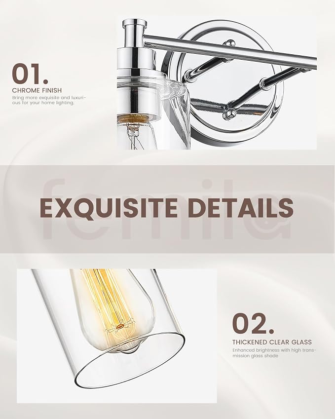 FEMILA Vanity Lighting Fixtures, Modern Bathroom Lights Over Mirror, Wall Lamp - Image 3