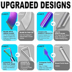 2PCS Metal Cuticle Pusher and Scraper, Colorful Nail Trimmer Cutter Stainless - Image 3