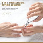 FERYES Cuticle Clipper with Pusher, 2 in 1 Professional Cuticle Trimmer - Image 5