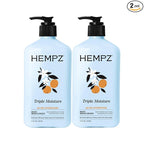 Hempz Triple Moisture Herbal Whipped Body Crème Lotion Moisturizer, 17 Fl Oz by Hempz