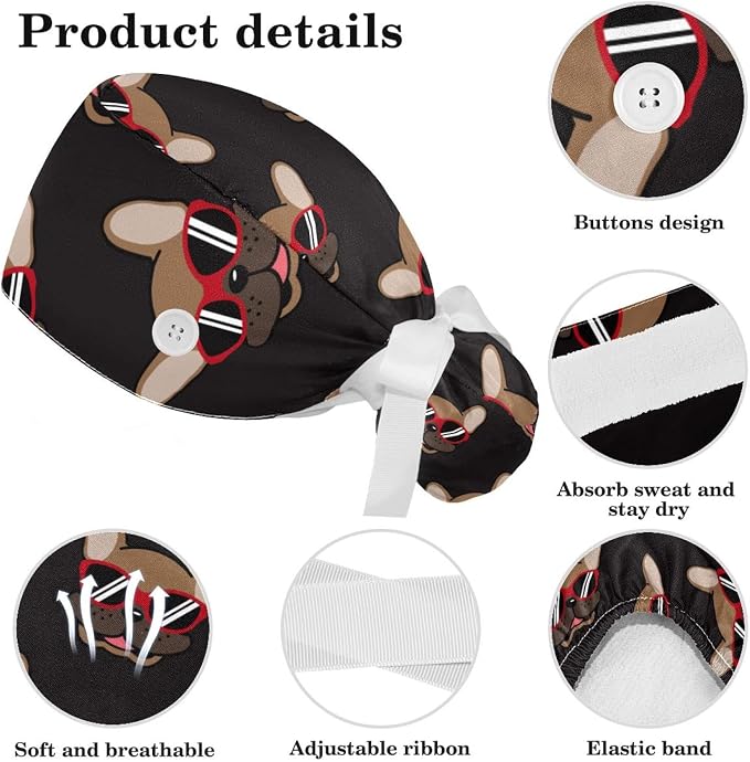 Ethnic Aztec Pattern Adjustable Scrub Cap Hat - Image 4