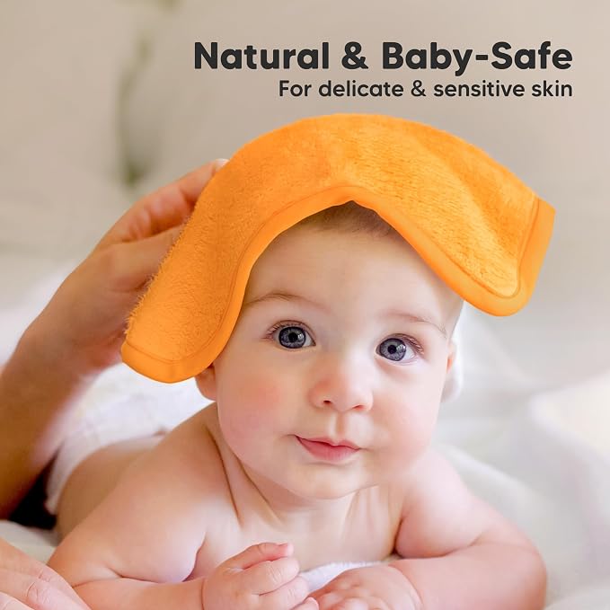 6-Pack Baby Washcloths – Soft Absorbent Viscose from Bamboo Washcloths - Image 5