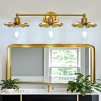 ZGLAOJT 3 Light Vintage Vanity Light Gold Bathroom Light Fixtures Over Mirror. - Image 8