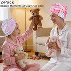 2 Pack Microfiber Hair Towel Wrap - Image 5