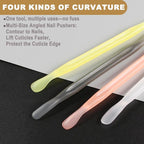 2Pcs Plastic Cuticle Pusher, Dual-end Dead Skin Nail Pusher, Gentle Plastic - Image 4