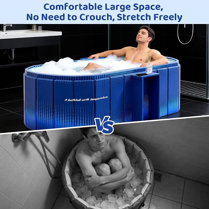 Portable Foldable Bathtub, Freestanding Bathtub No Installation, Bathroom SPA - Image 4