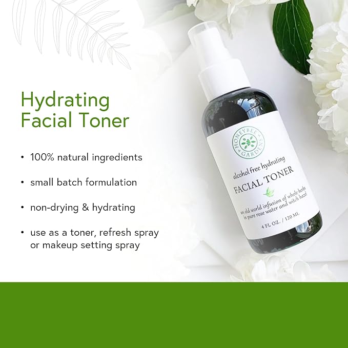 Honeybee Gardens 100% Natural Hydrating Facial Toner/Makeup Setting Spray | - Image 3