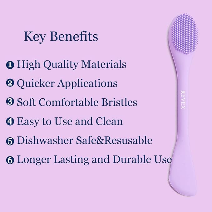 REVEX Silicone Face Mask Applicator, Face Scrubber, Exfoliating Pore Scrubber - Image 2