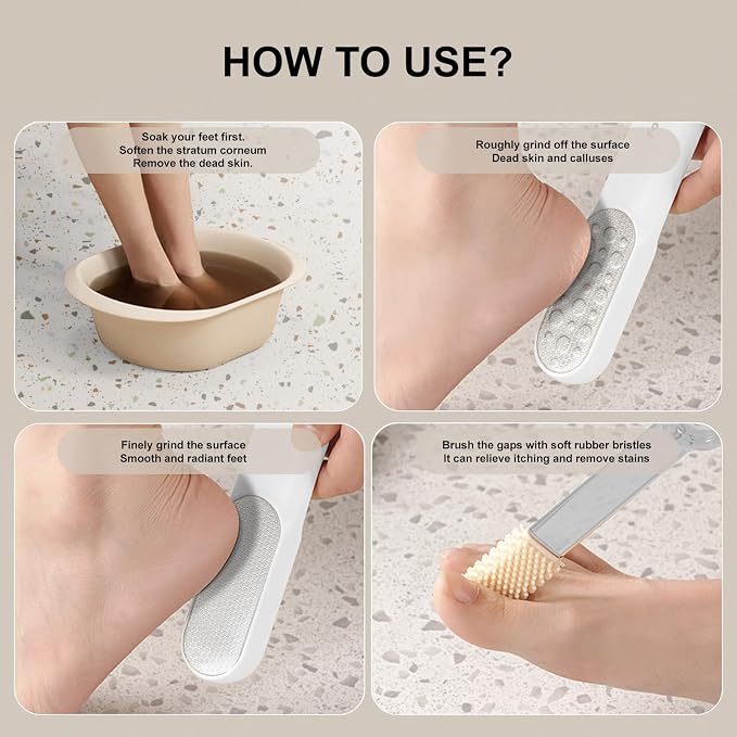 Double-Sided Stainless Steel Foot File, Foot Callus Remover & Foot Scrubber - Image 6