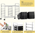 Giantex 12 Drawers Rolling Cart, Mobile Storage Drawer Cart, Classroom - Image 6