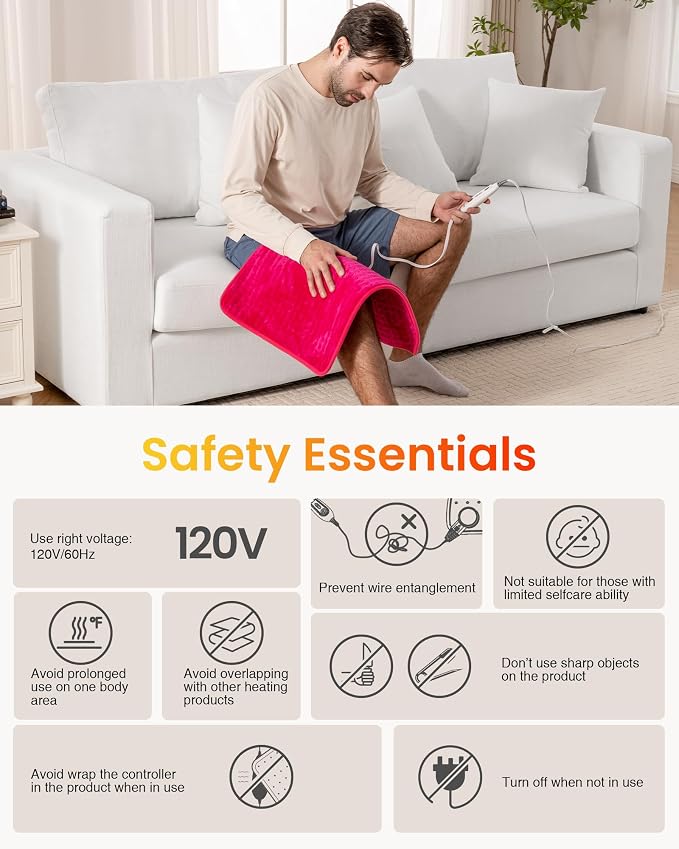 WOOMER Extra Large Heating Pad, Heat Pad - Image 7