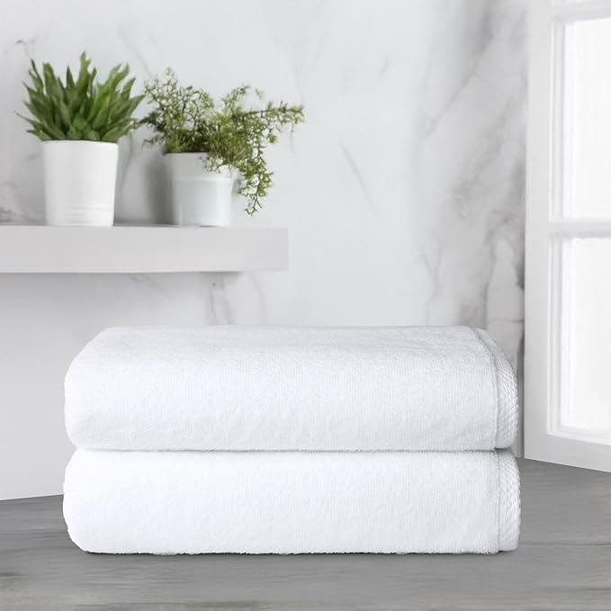 Amazon Basics 2-Piece Quick-Dry Oversize Bath Towel, 100% Cotton - Image 3