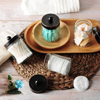 Amolliar 6 Pack Apothecary Jars Bathroom Vanity Organizer- Rustic Farmhouse - Image 4